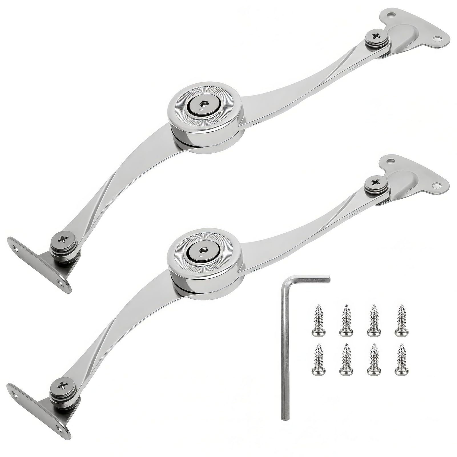 Pxyelec 2 Pack Support Hinge Lid Stay Hinge, with Soft Close