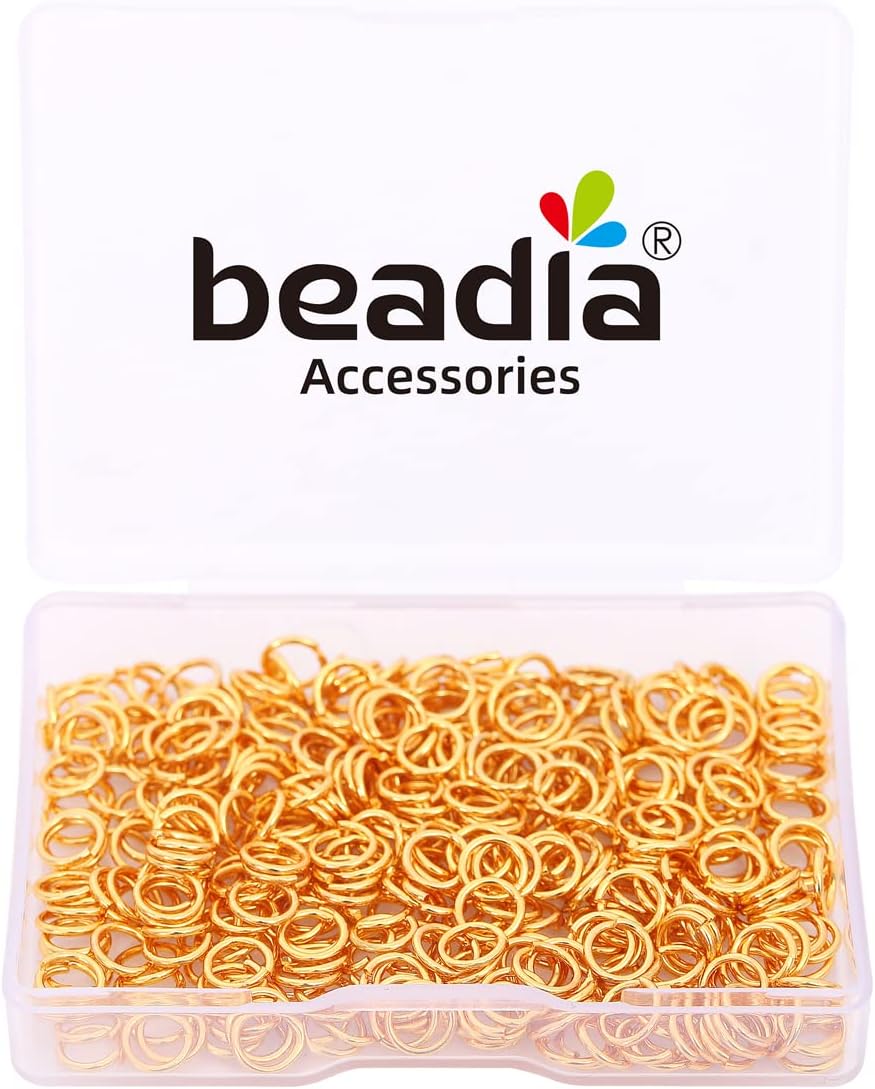 18K Gold Plated Jump Rings Non Tarnish 6mm 400pcs for Jewelry Making Findings - Image 4