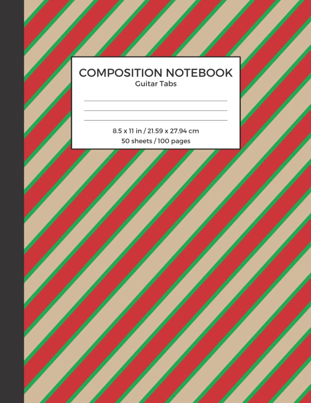 Composition Notebook Guitar Tabs: Christmas Themed Cover, Simple Blank Guitar Music Composing Notebook