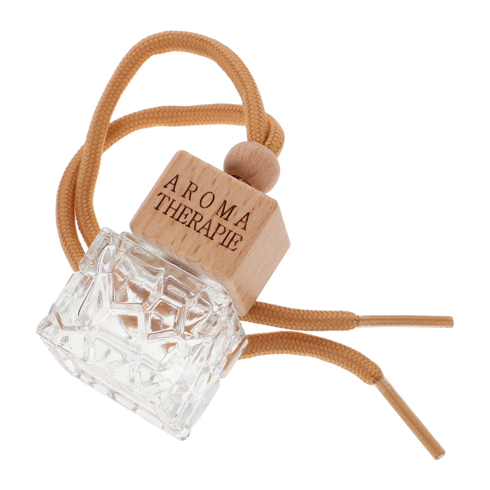 Refillable Car Air Freshener Bottle 8Ml with Square Cap Hanging Diffuser Perfume Bottle for Car Interior Fragrance and Essential Oil Use