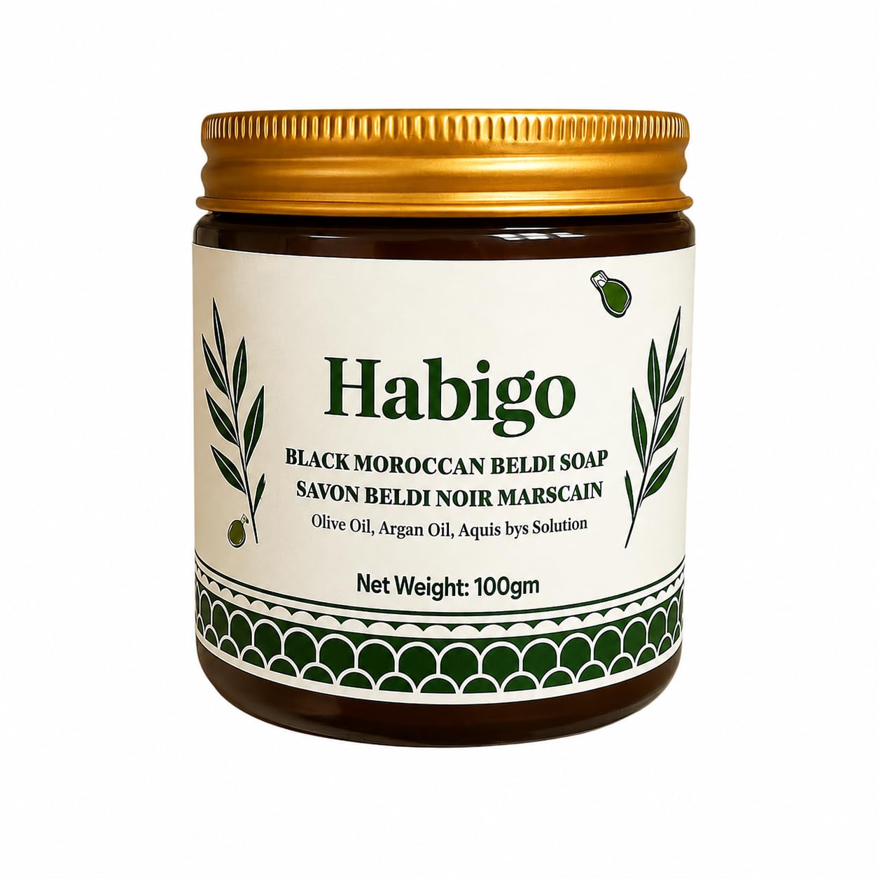 Habigo 1Pc Black Moroccan Beldi Soap + 2 Pc Kessa Gloves (Pack of 3)-picture-37
