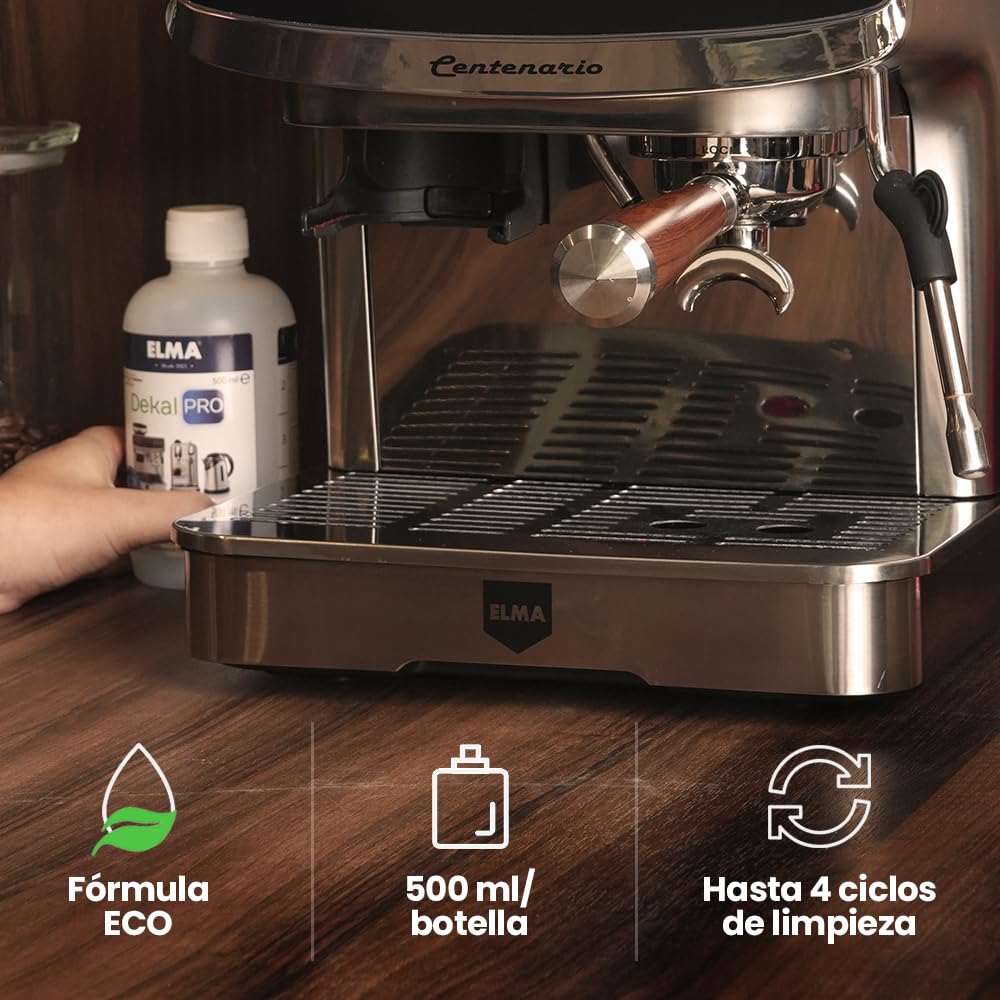 Descalcificador Cafetera DekalPRO, Líquido Descalcificador Universal Compatible con Todas las Máquinas de Café y Hervidores de Agua, Ecológico, 500 ml, 8 unidades
