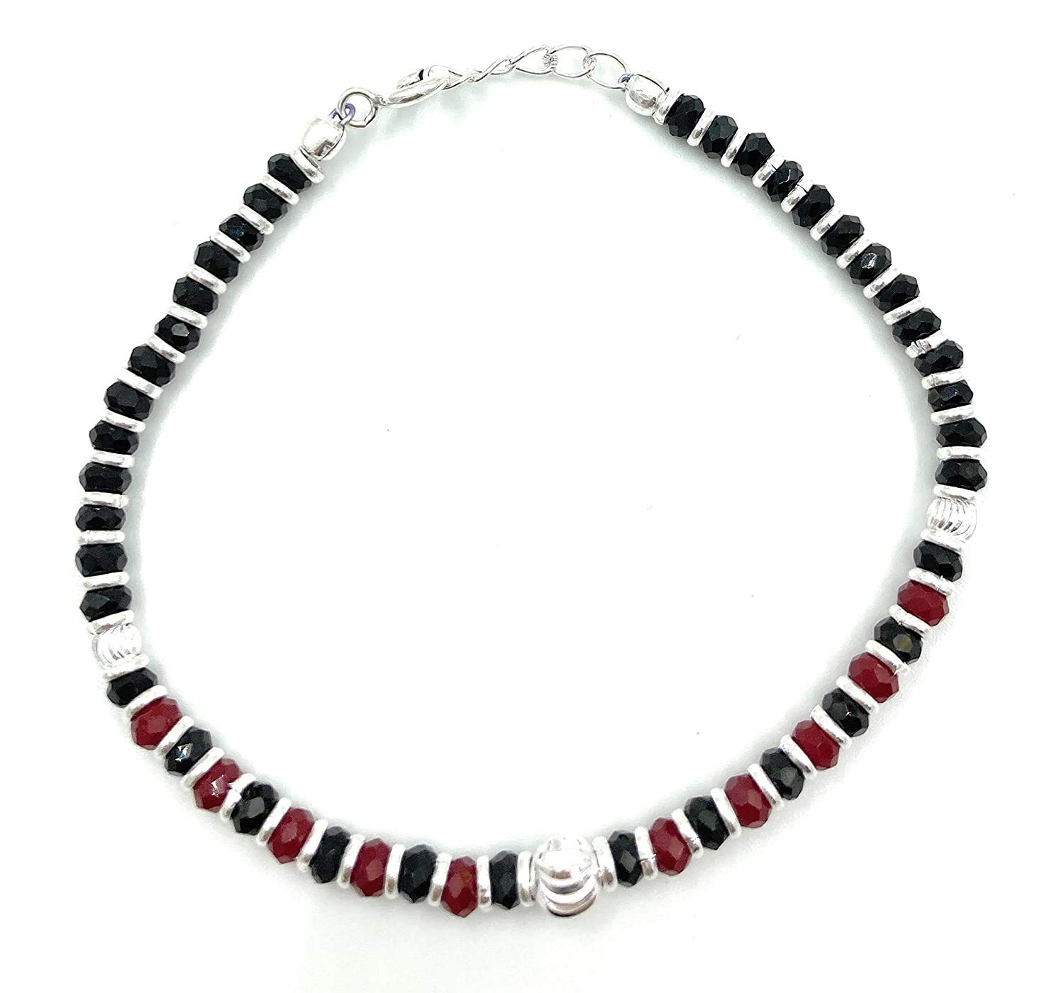 KUKSHYA JEWELLERS Exclusive 925 Sterling Silver Red Black Nazariya Bracelet Adjustable for Women & Girls (GB 047) (B08VMRG86P) Amazon Price History, Amazon Price Tracker