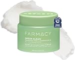 Farmacy Makeup Remover Cleansing Balm - Green Clean Waterproof Makeup Remover & Oil Based Cleanser - Newly Formulated Double Cleanser with Plant Based Waxes & Upcycled Moringa (100ml)