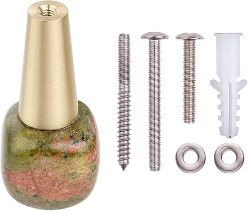 Miniatura 9 de Rockcloud Perillas de gabinete de piedra turquesa de howlita blanca, manijas de puerta para armario, armario, ganchos de cristal hechos a mano para