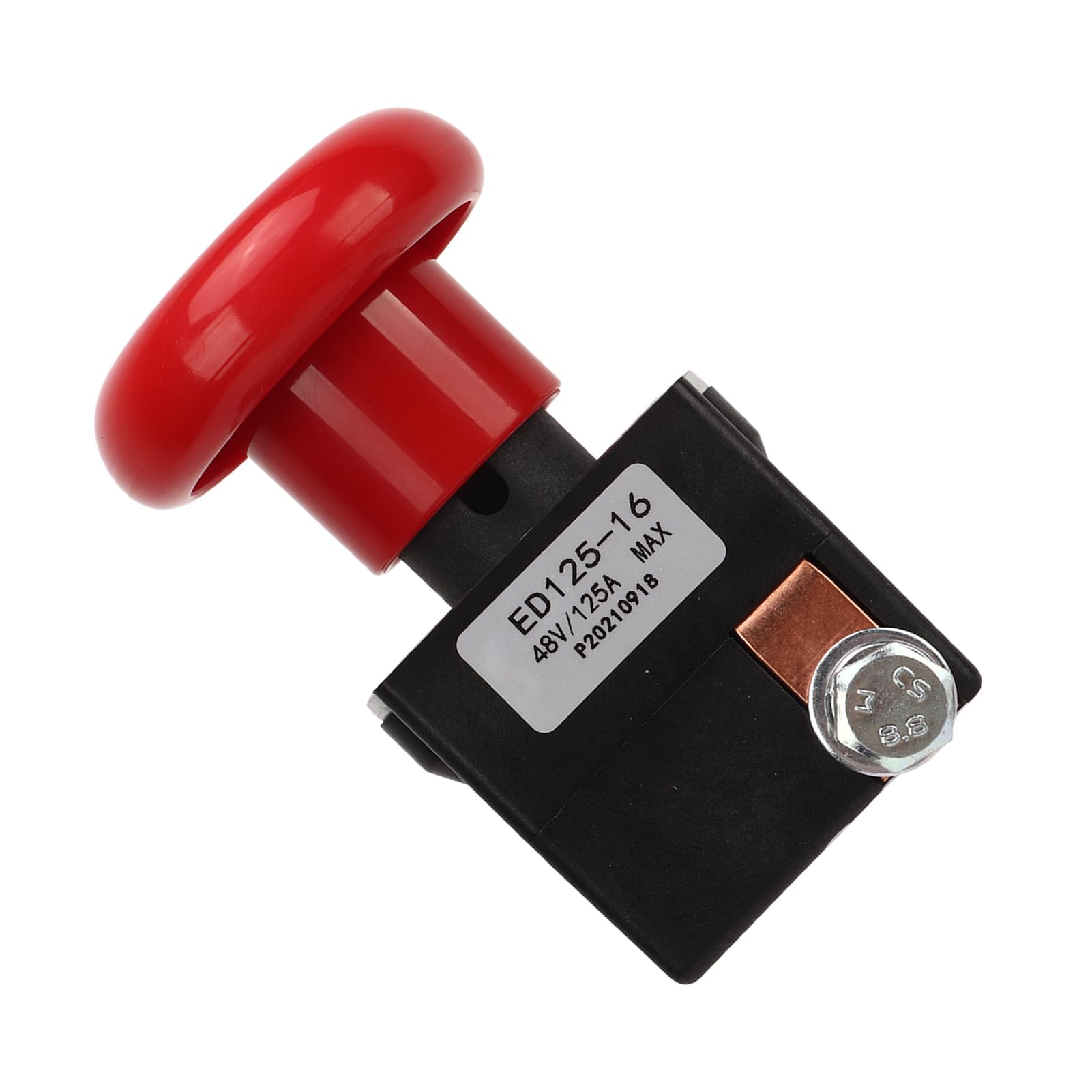 Interrupteur D'arrêt D'urgence 48V 125A en Alliage Métallique ED125 16 Interrupteur à Bouton-poussoir D'arrêt D'urgence adapté à la Plupart des Chariots élévateurs
