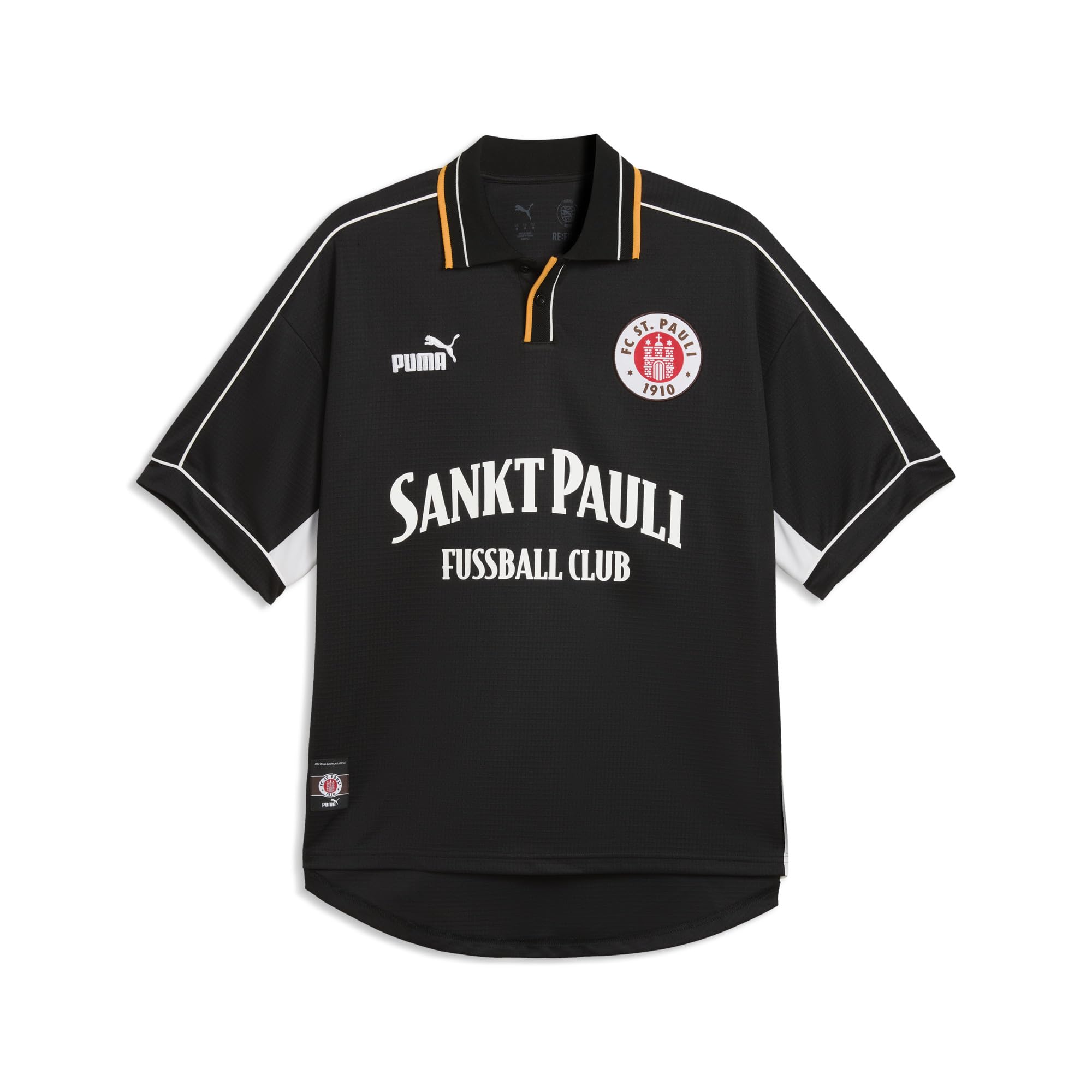 Puma Mens Fc St. Pauli Retro Jersey, Puma Black-Puma White, XL