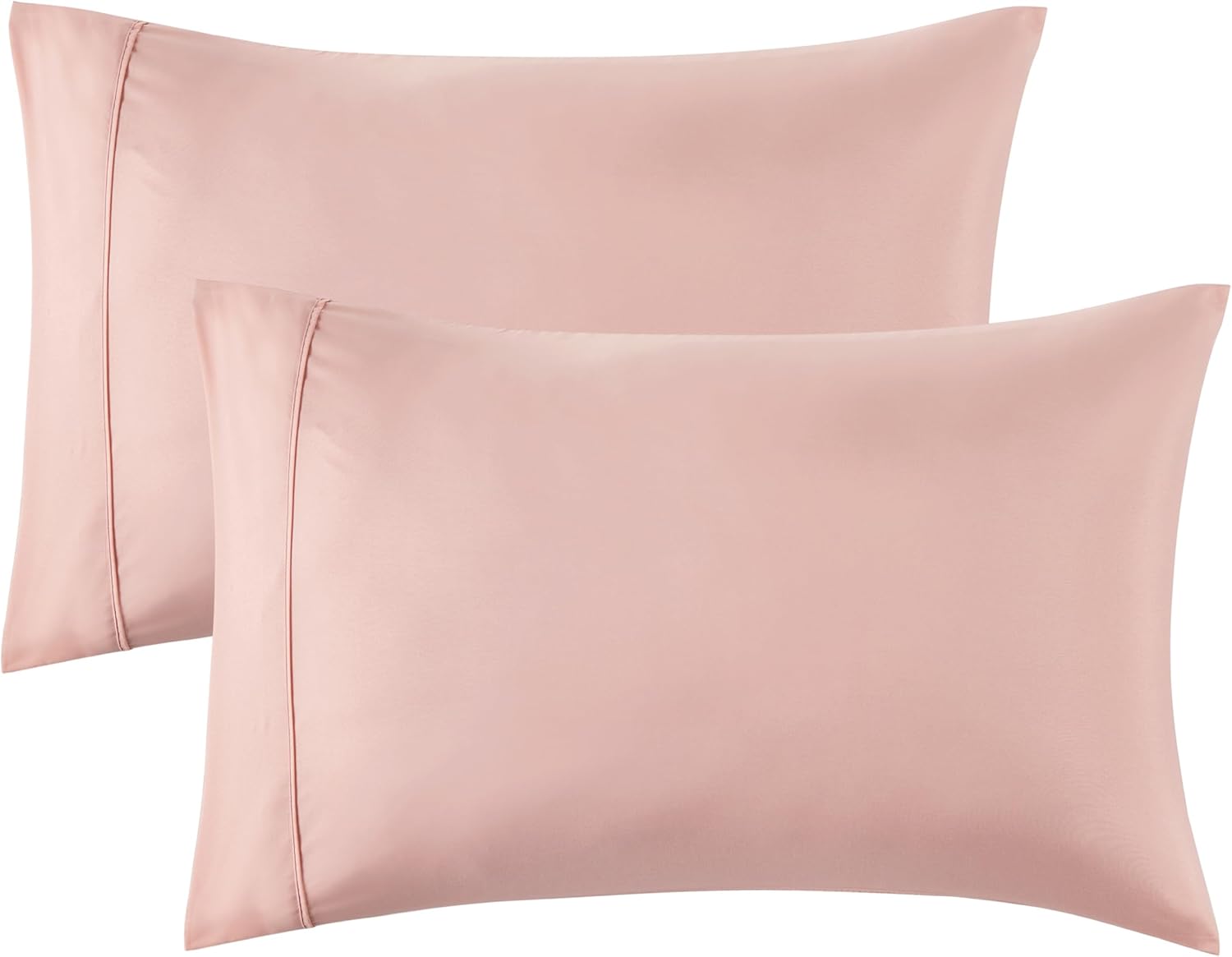 Bedsure Queen Pillow Cases Set of 2 Pale Blush Polyester