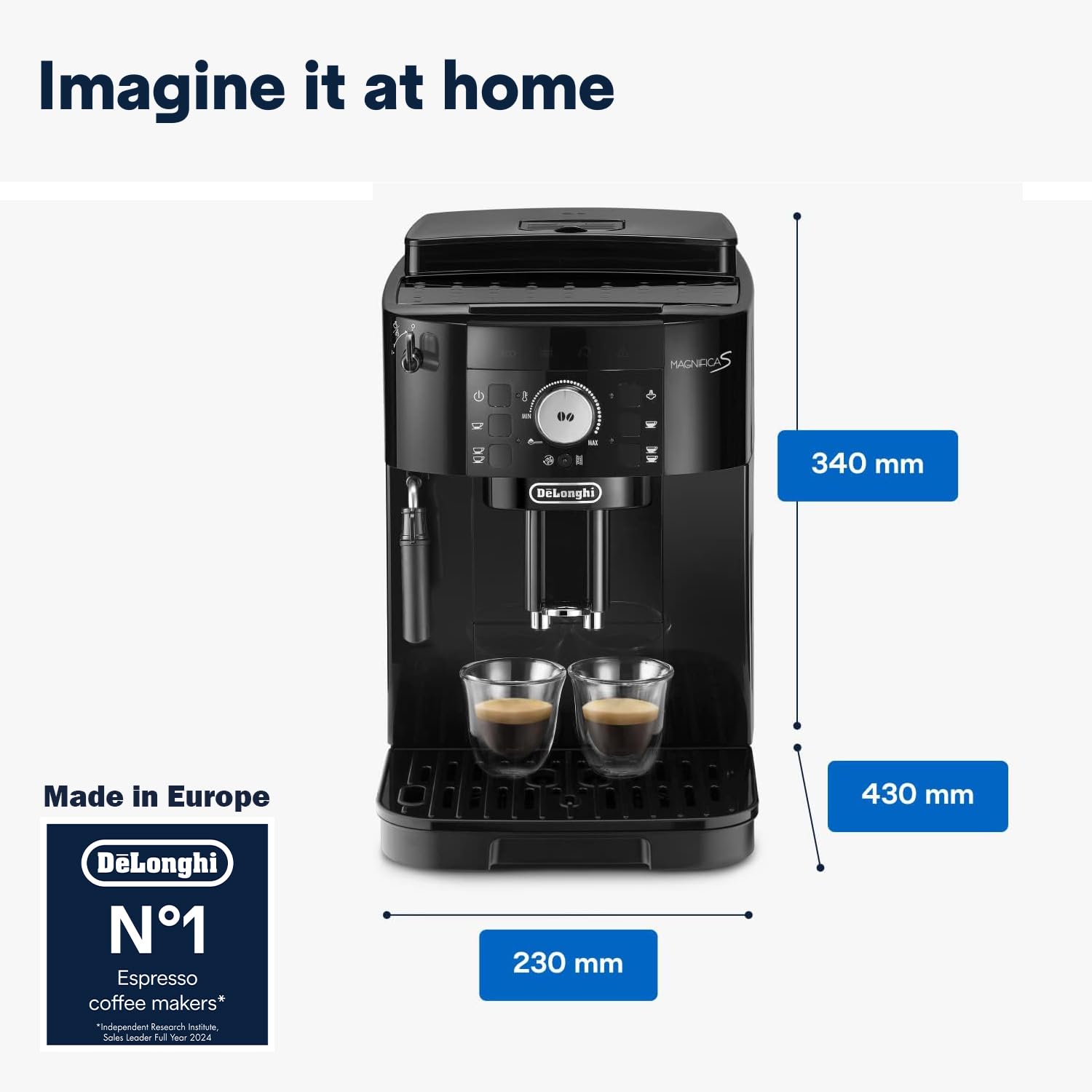 De'Longhi Magnifica S Ekspres do Kawy, Czarny, 1450W 240V