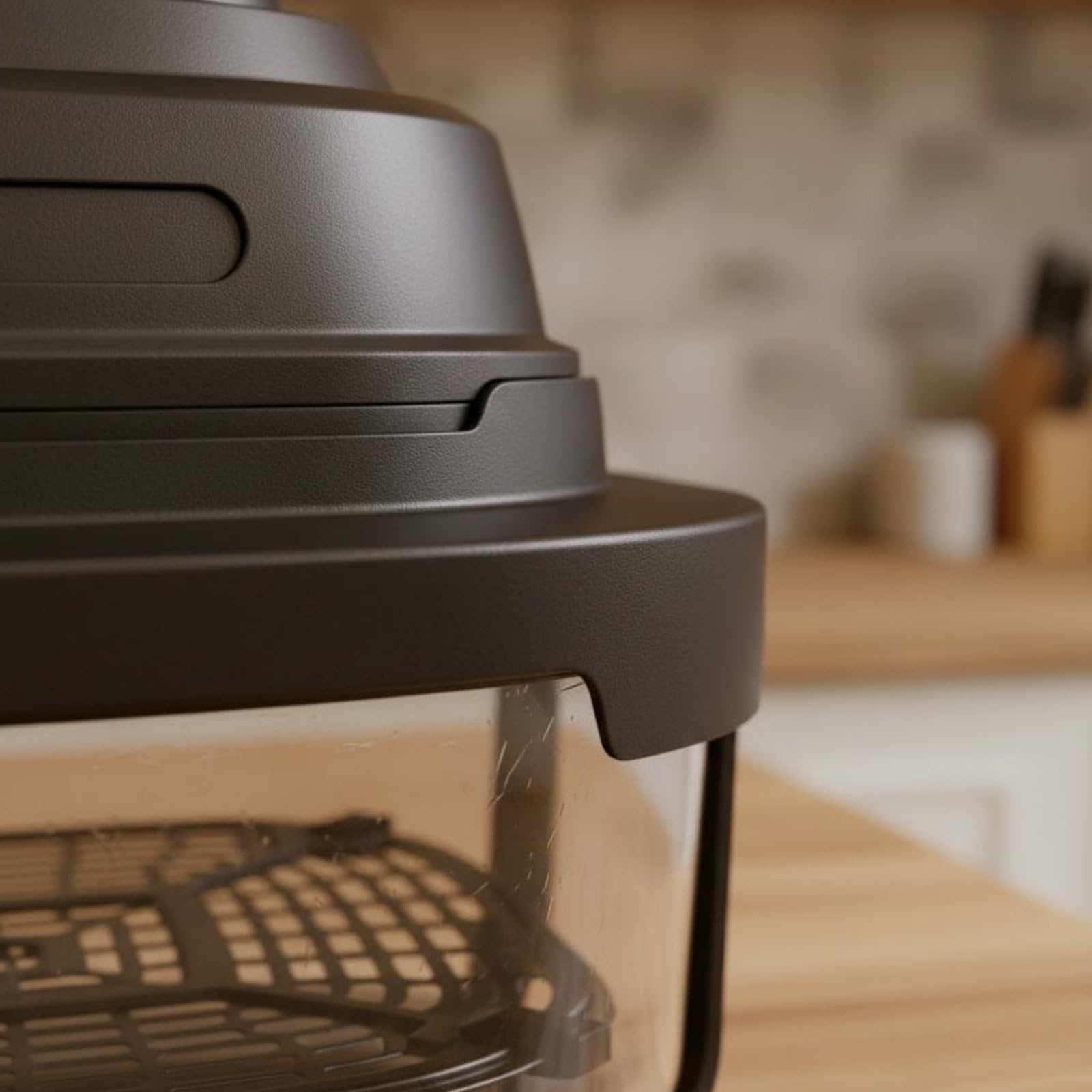 Friggitrice Ad Friggitrice Senza Olio Forno Ad Calda Forno da Banco con Corpo in Vetro Vetro Borosilicato Tubo di Riscaldamento Efficiente Meno Olio