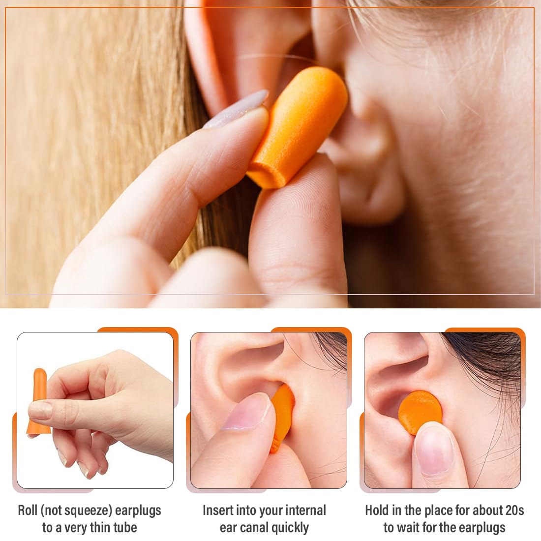 Lot de 30 Paires de Bouchons D'Oreille en Mousse Ultra Souple, Design Ergonomique, Bouchons D'Oreille Hypoallergéniques Antibruit pour Bloquer le Ronflement, Voler, Étudier, Travailler