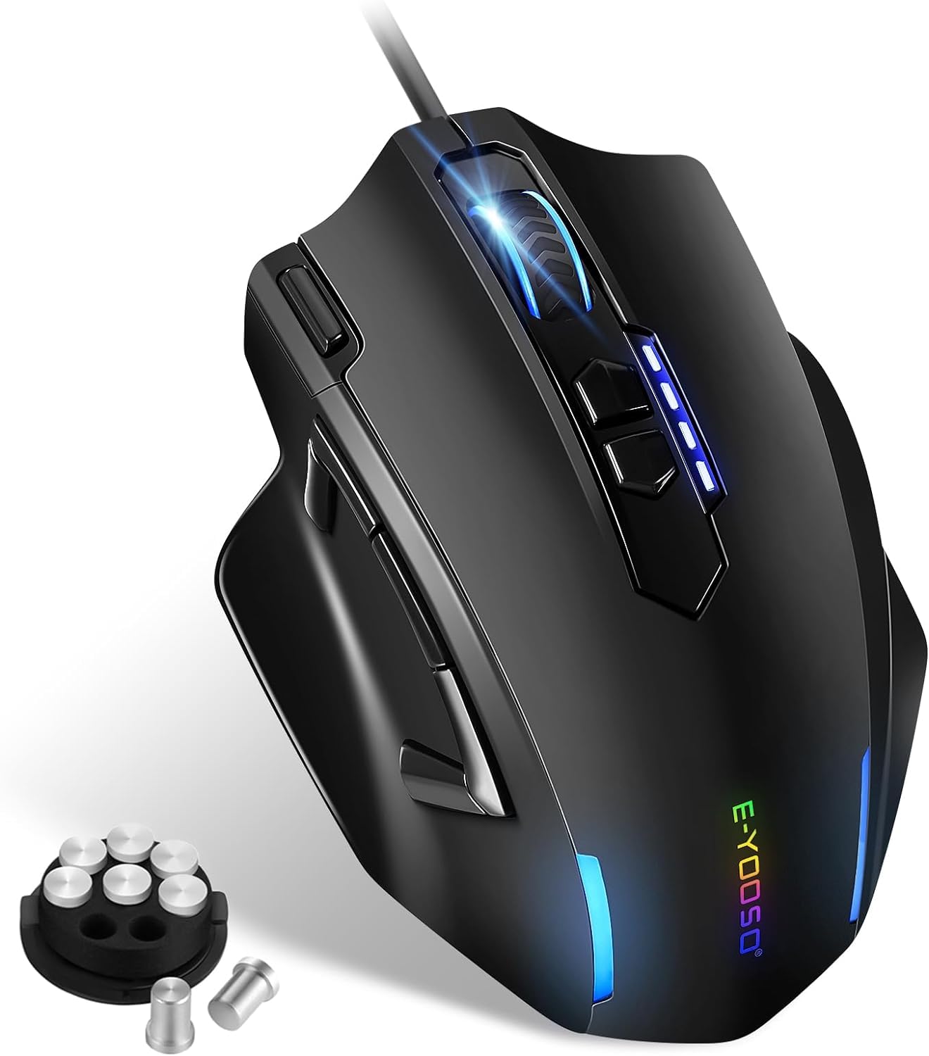 Amazon.com: E-YOOSO Large RGB Gaming Mouse, 12400 DPI Wired Gamer