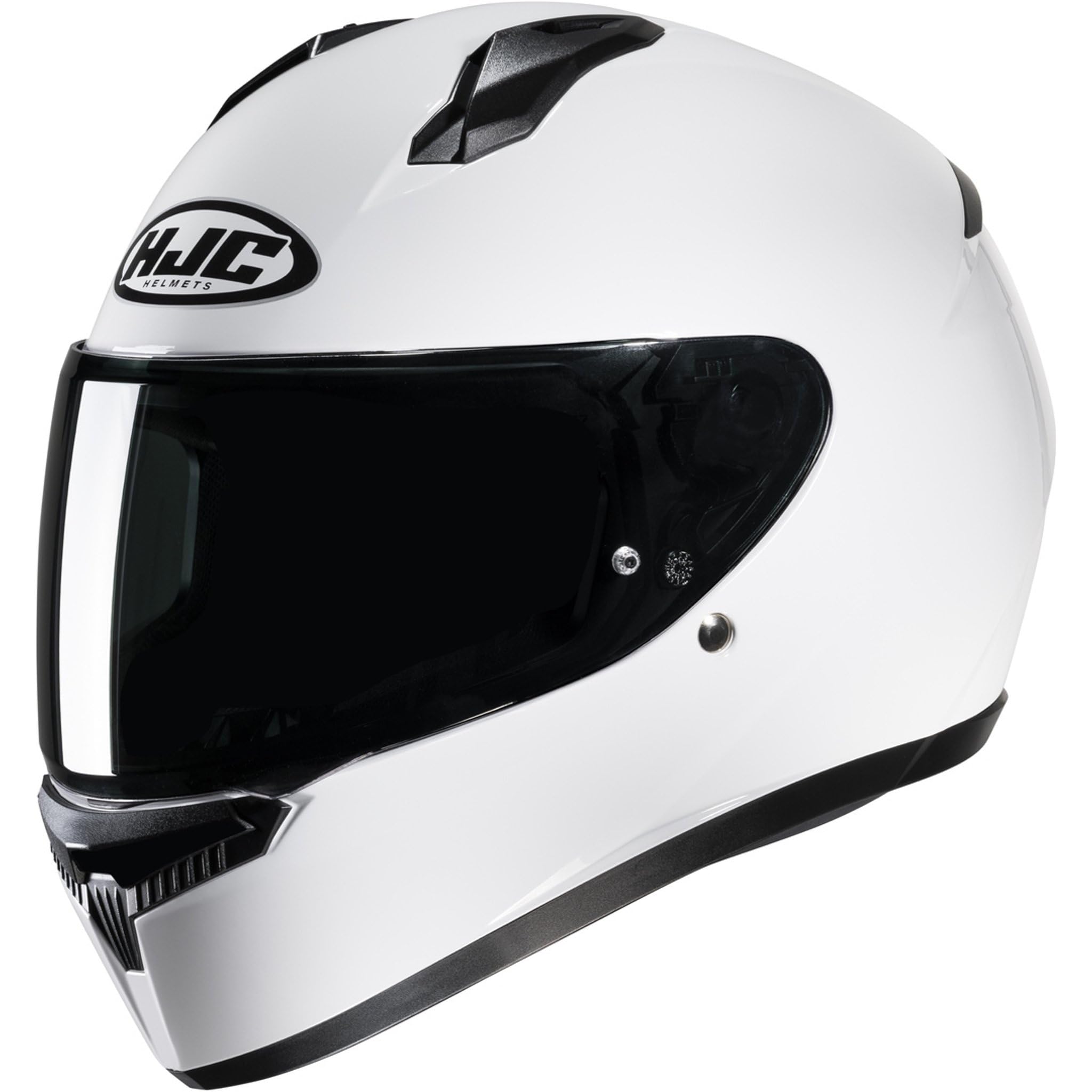 HJC C10 Full Face Motorcycle Helmet Motorbike Scooter Crash Lid. ECE 22.06. Gloss White (XXS) 52/53cm