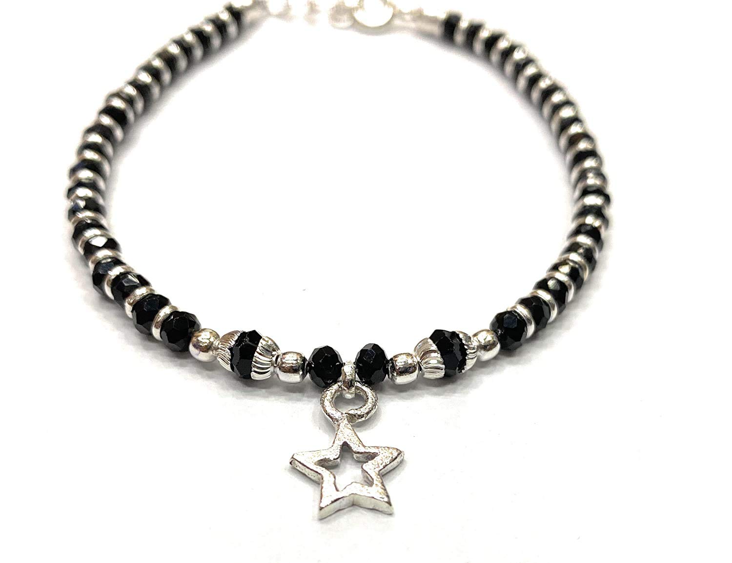 KUKSHYA JEWELLERS Exclusive 925 Pure Sterling Silver STAR Charms Nazariya Bracelet for Girls & Women(GB 003) (B08RY7XFCD) Amazon Price History, Amazon Price Tracker