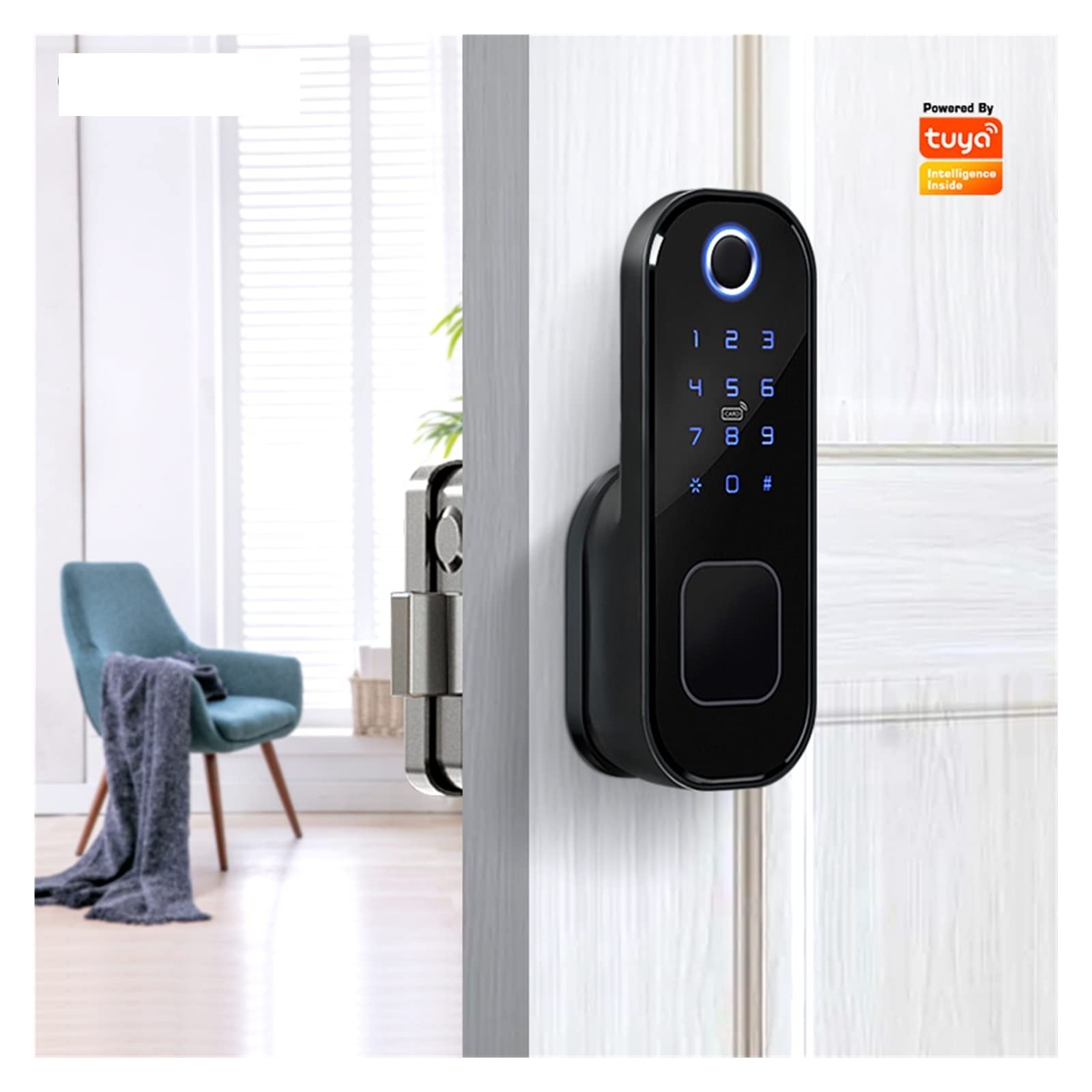 Maniglia di sicurezza elettronica senza chiave intelligente antifurto Smart Outdoor Tuya Serratura a doppia faccia for impronte digitali
