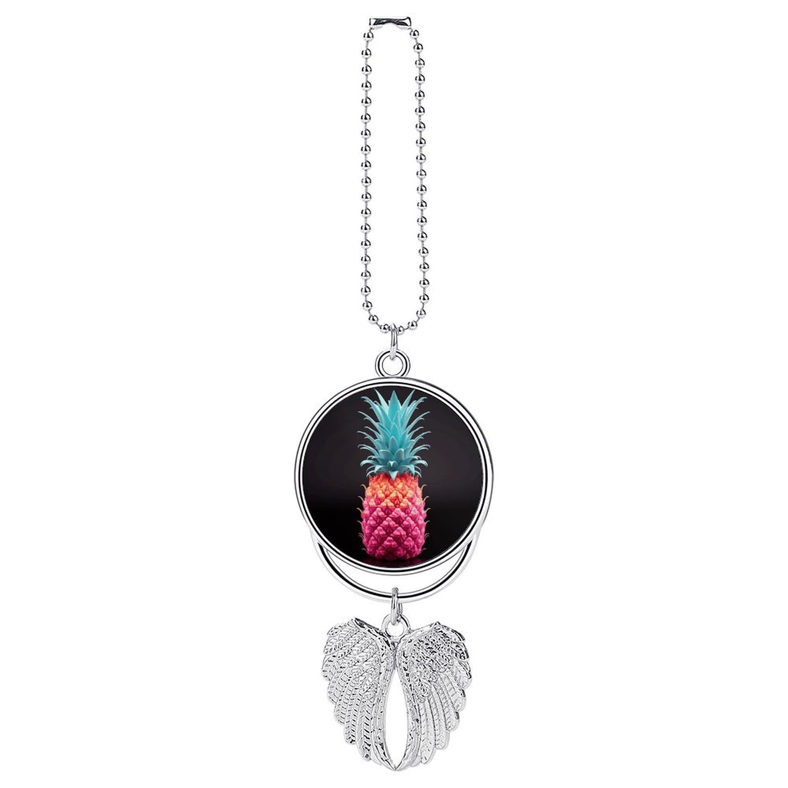 Breloque ananas pour rétroviseur de voiture - Accessoire déco coloré suspendu