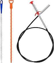 3 Pieces Sink and Drains Strainer, Flexible Strong Drain Unblocker, Professional Cleaning Brushes, Reusable Brush Cleaning Pipes, for Kitchens Baths Bathrooms Toilets Sewers