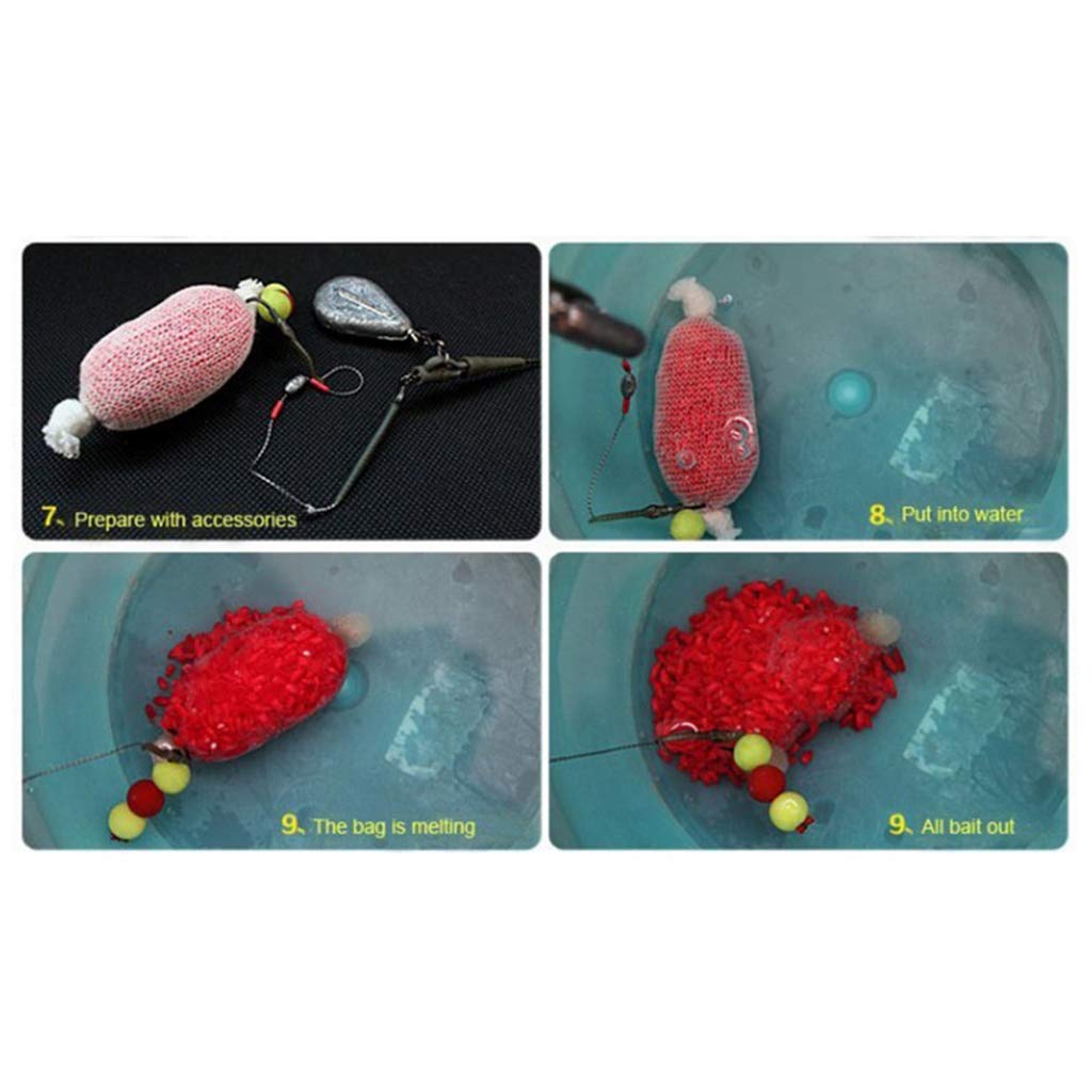 Lot de 5 sacs de recharge universels en maille PVA pour pêche à la carpe 25 mm