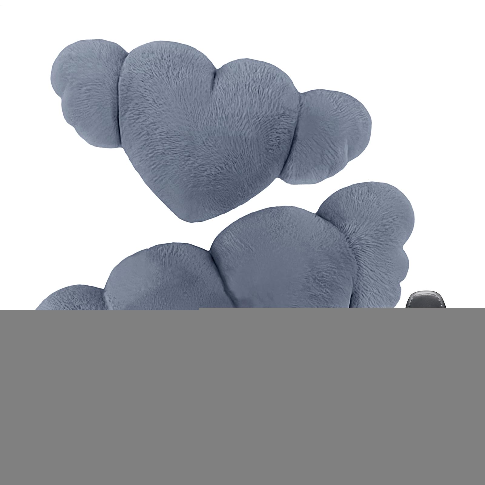 Poggiatesta per auto a forma di cuore, cuscino per il collo a | forma di cuore per auto, 2X Cuscino poggiatesta per auto con, Adorabile cuscino in peluche per viaggiare in auto, decorare il