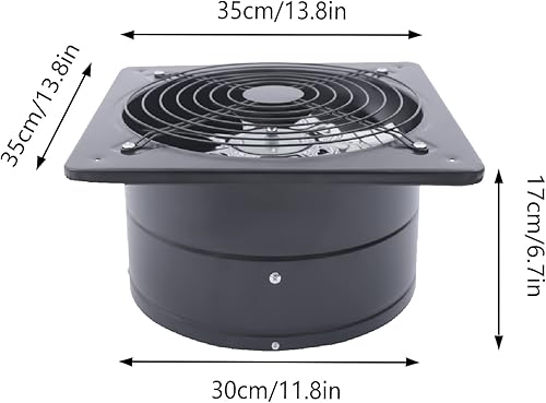 Miniatura 9 de Ventilador de escape de 12 pulgadas, 125 W, 2800 rpm, ventilador a prueba de explosiones, ventilador de aire axial industrial, extractor de
