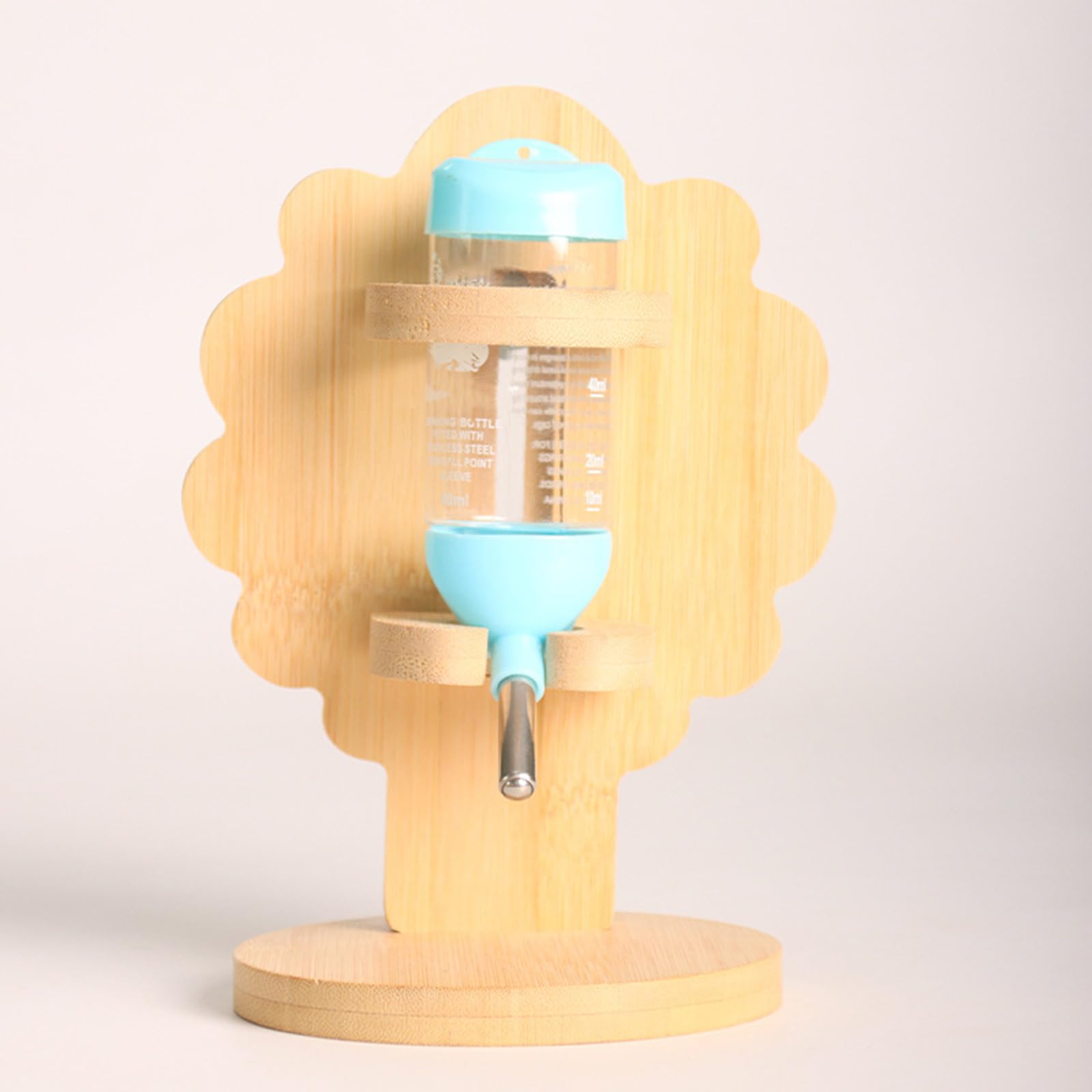 Hamster Wasserflasche Mit Holzständer - Trinkflasche Für Kleine Nagetiere