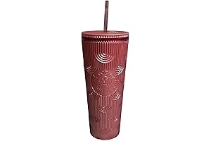 Limited Edition Dusty Rose Pink Shimmer Shell Mermaid Scales Cold Cup Tumbler...