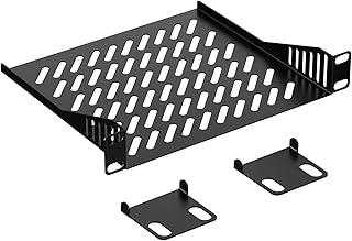 10 inch 1U Server Rack Shelf, Ventilated Rack-Mounted Cantilever Tray