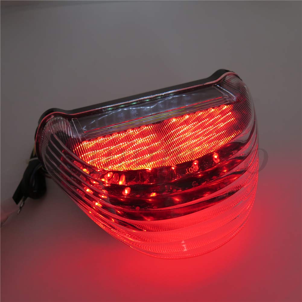 Clignotants de feu stop arrière pour Kawasaki Ninja ZX-12R ZX1200 2002 2003 2004 2005 pour Kawasaki Ninja ZX-12R ZX1200 - Transparent fumé