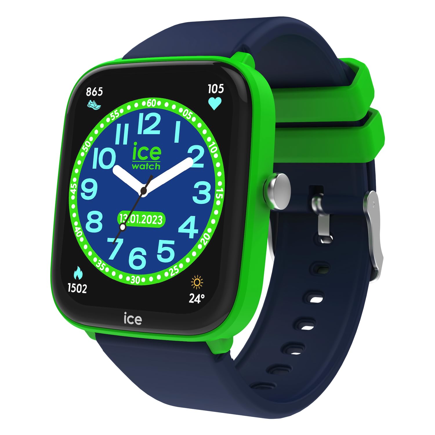 ICE-WATCH - ICE smart junior 2.0 Blue Light blue - Orologio connesso da bambino blu con cinturino in silicone azzurro - 022795 (1,75 inch)
