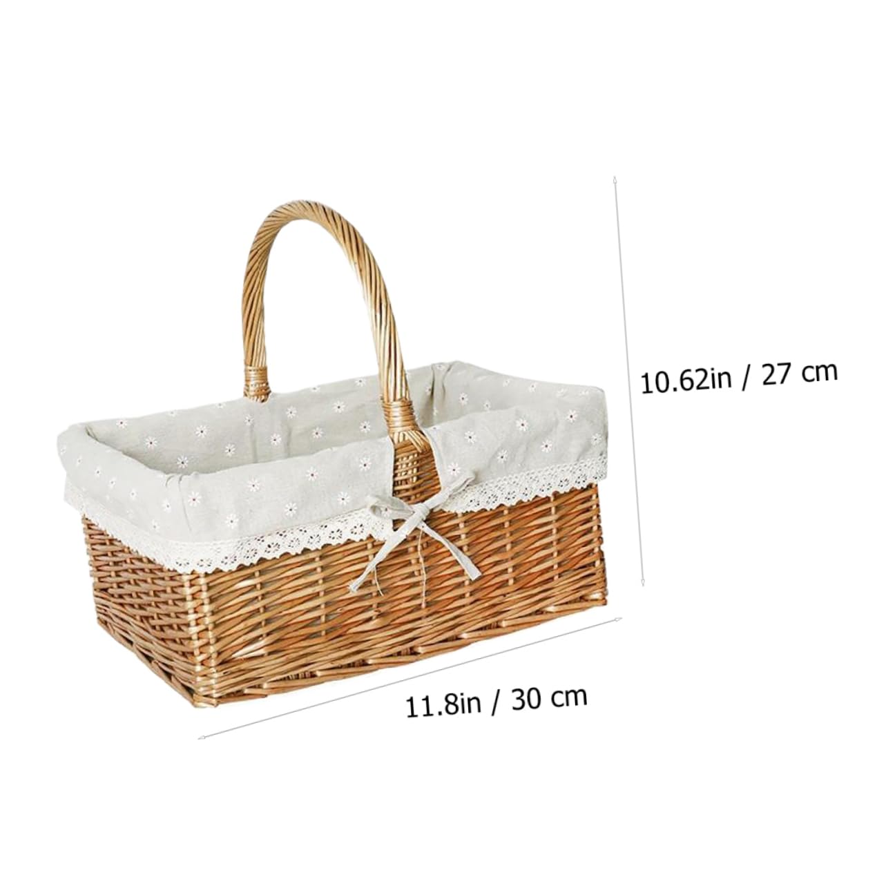 Alipis Cesta De Flores Tejida A Mano Multiusos De Mimbre Para Picnic Decoración Del Hogar Almacenamiento Y Decoración De Fiestas.