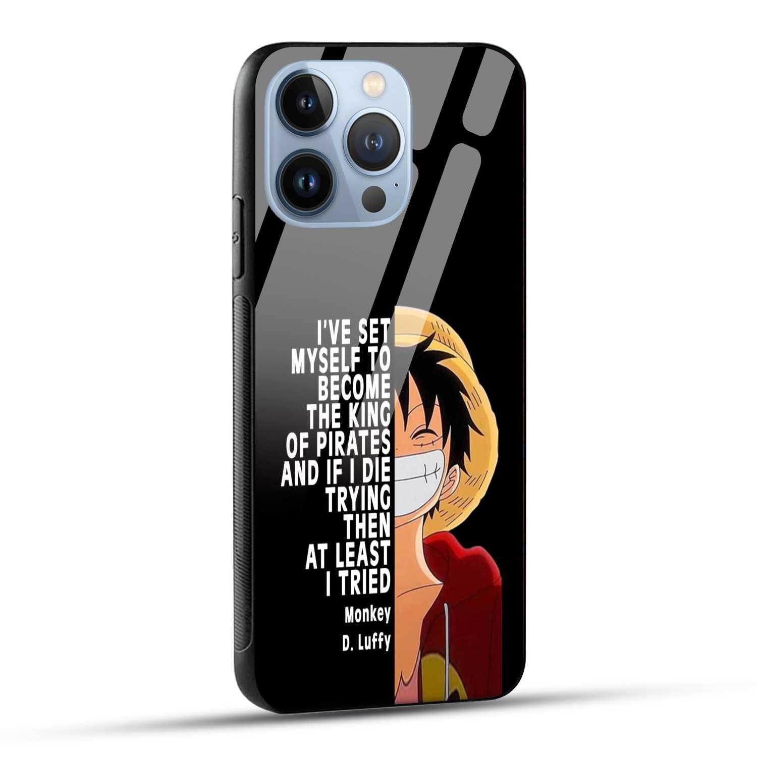 iPhone 13pro【Luffy様】専用 NDCOM for iPhone 13 Pro Back Cover Glass Case Anime One Piece