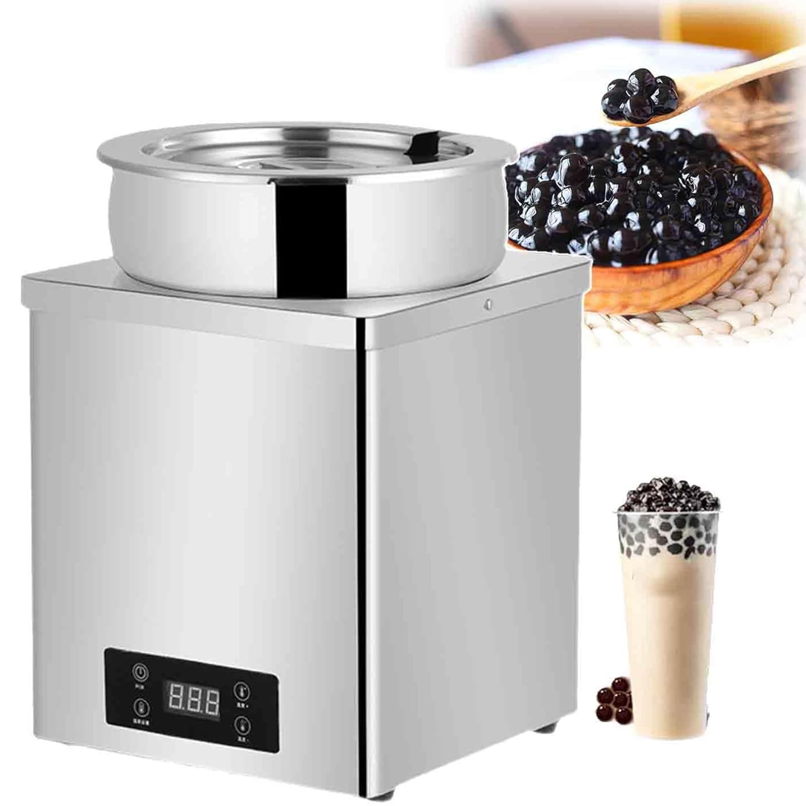 KJZQXYX Commercial Electric Soup Pot, 600w Chocolate Tempering Machine,Taro Ball/Tapioca Pearl Warmer,Professional Food Warmer (7L)