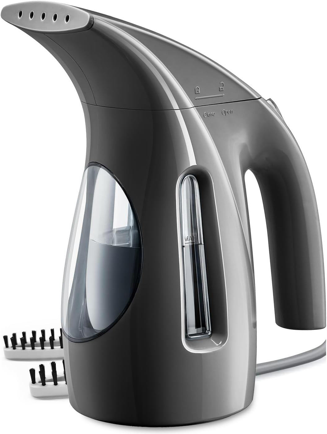 HiLIFE Steamer for Clothes, Portable Handheld Design, 240ml Big Capacity, 700W, Strong Penetrating Steam, Removes Wrinkle, for Home, Office and Travel(ONLY FOR 120V)(Black)