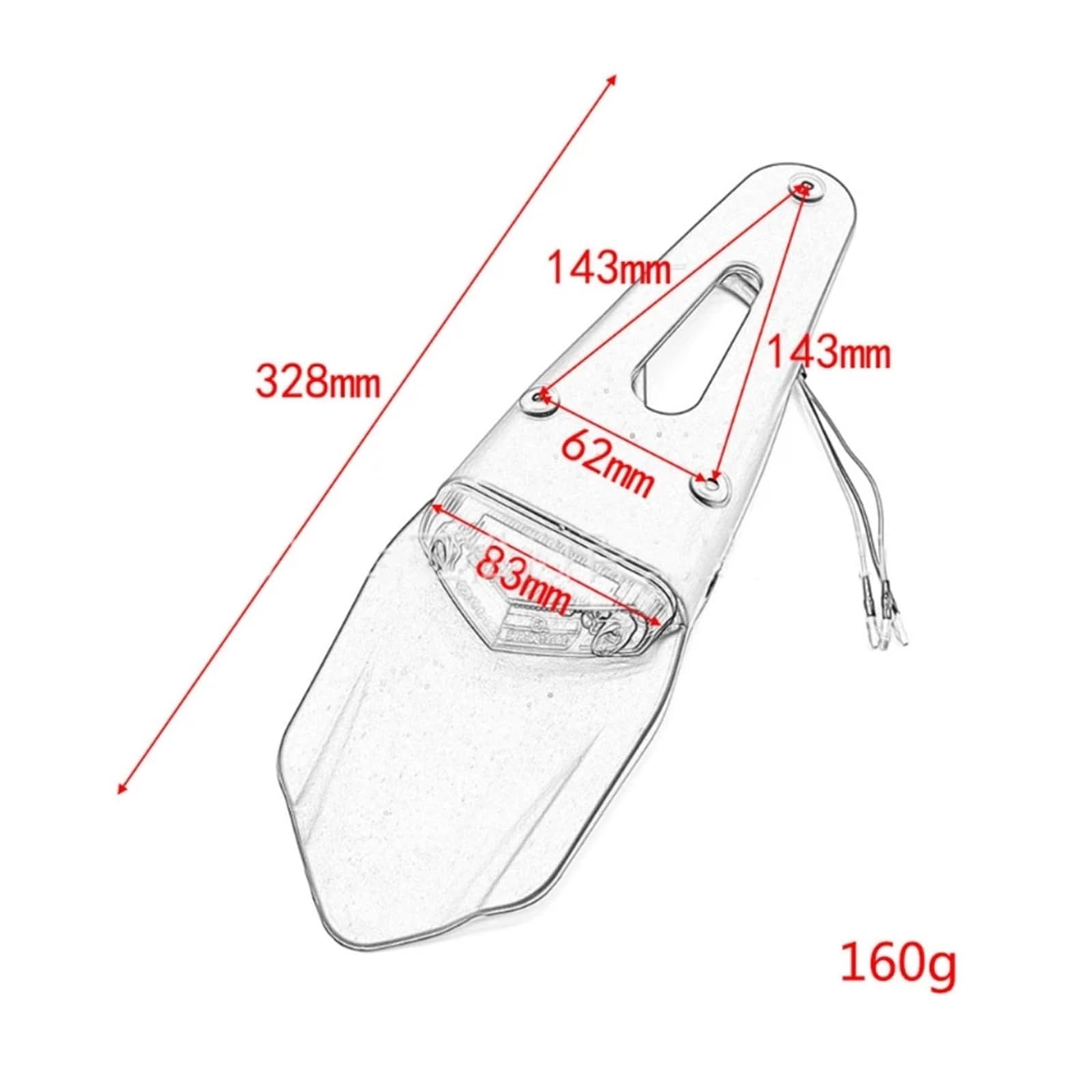 Fanale Posteriore A LED Per Moto, Luce Freno Posteriore, Universale Per Enduro EXC WRF 250 400 426 450 F19A Indicatoris delle parti