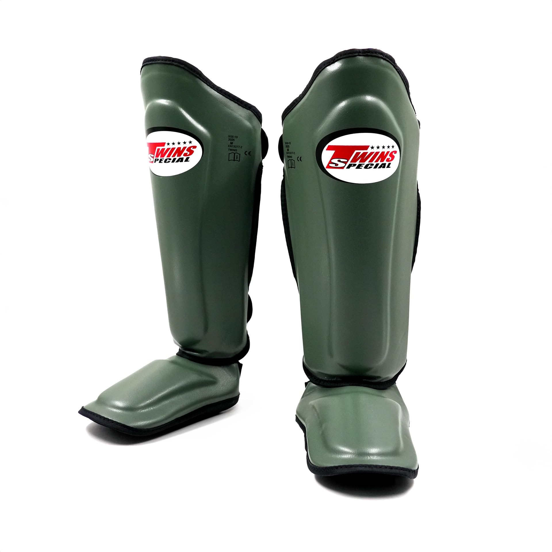Twins Special SGL7 Shin Guards - Olive Green - Size M — image 1