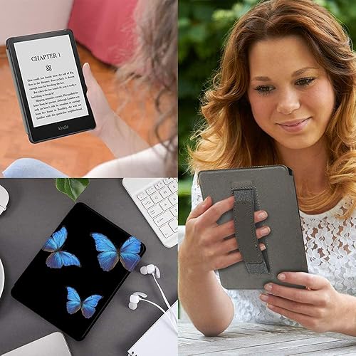 Miniatura 7 de SCSVPN Funda para Kindle Paperwhite de 11 generación 2021 de 6.8 pulgadas y Kindle Paperwhite Signature Edition, ligera funda inteligente de piel