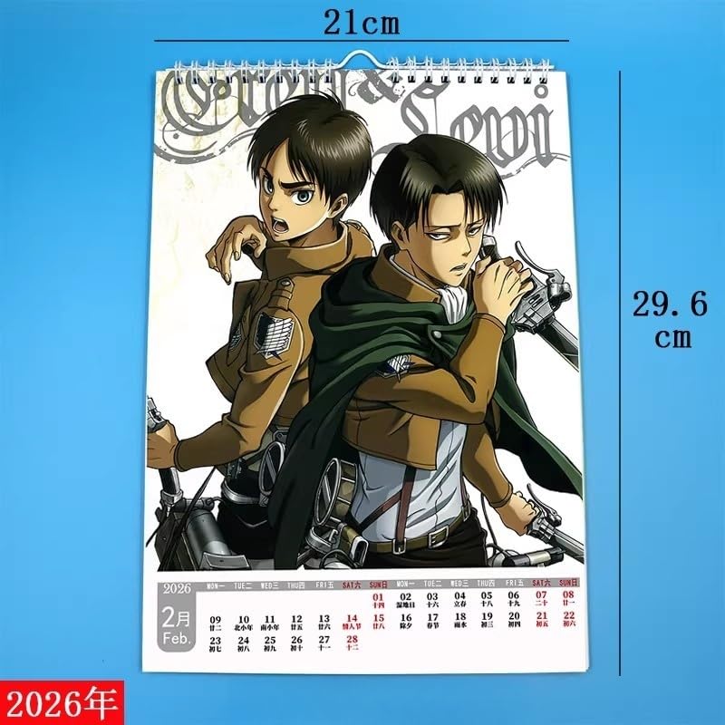 Amazon.co.jp: 進撃の巨人 2026年 カレンダー 壁掛け 13ページ 周辺