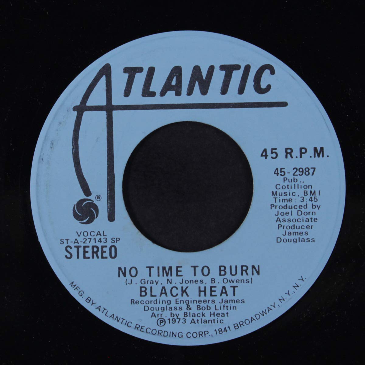 BLACK HEAT - No Time To Burn (reissue) - Vinyl (LP)