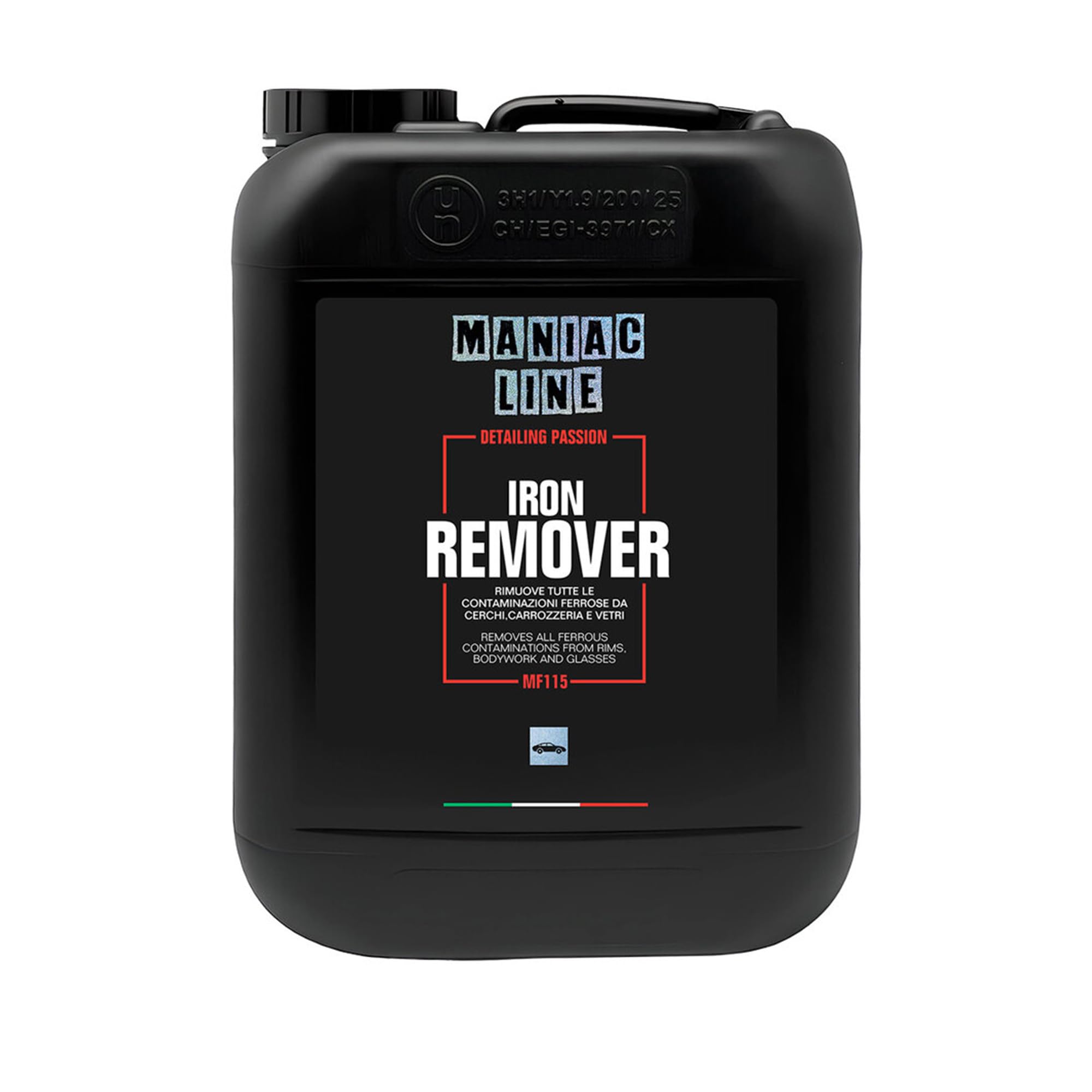 Mafra - Maniac Car Detailing Line, 5L Format, Iron Remover 2w1 Skoncentrowany chemiczny środek odkażający, czyści i odkaża, usuwa wszelkie zanieczyszczenia żelazem z kół, nadwozia i szkła