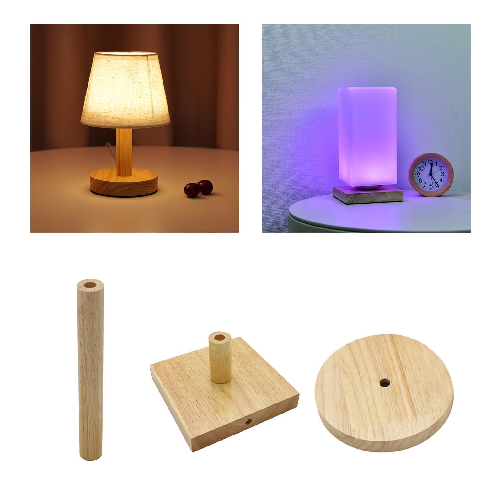 wooden table lamp base easy to use attachments decoration holder for bedside a