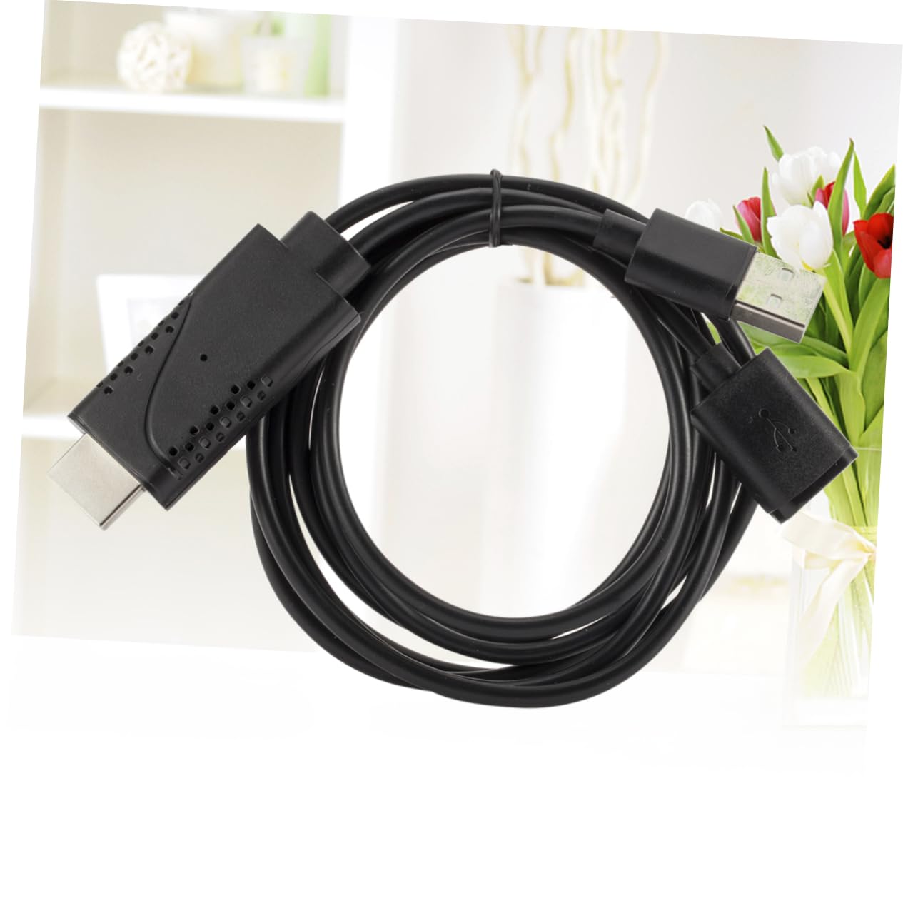 OSALADI 2stücke Usb Adapter Kabel Für Ios Und Usb Female Zu Male Kompatibel Mit Hdtv Schwarz Für Medienübertragung Und Gleichzeitiges Laden