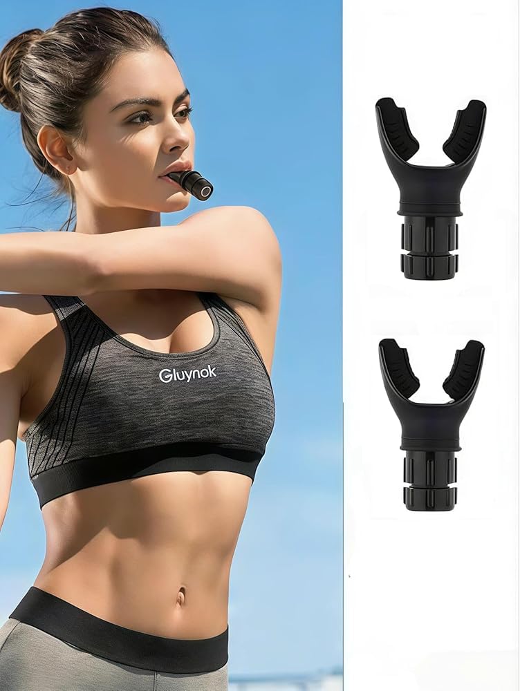 Breathing Trainer, Jawline Exerciser with Adjustable Resistance, Lungs Exercise Equipment for Athletes and Fitness Enthusiasts, Spirometer 3 Ball Lung Exerciser, 2-Pack