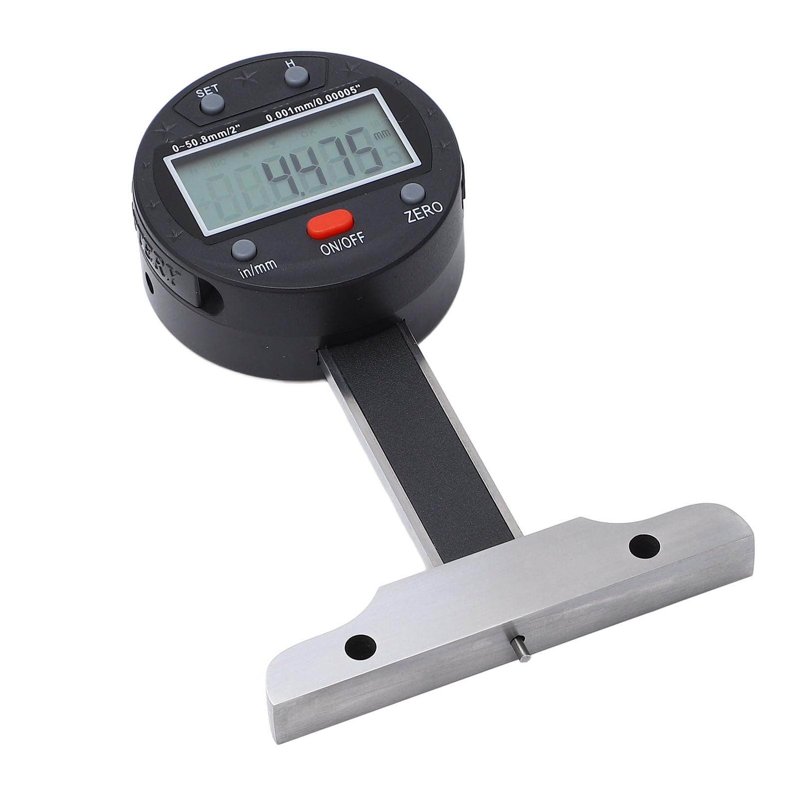 Medidor de profundidad digital Alta precisión 0 50,8 mm Pantalla LCD Puerto USB Herramienta electrónica de medición de profundidad para profesionales Acero aleado Acero inoxidable