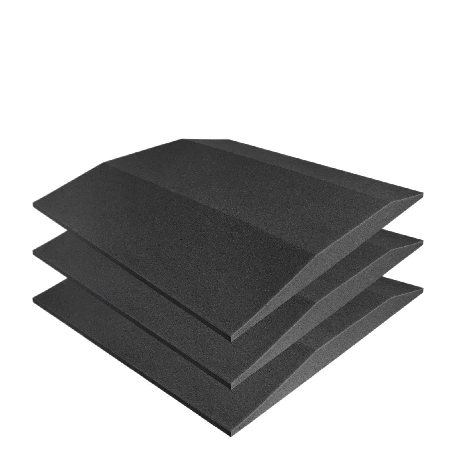HEUchuan Foam Sofa Pad Support 1/2/3Pcs 50x50x5cm High-Density Foam Trapezoid Couch Sofa Cushion Support Sag Repair Replacement for Black(Black 3pcs)