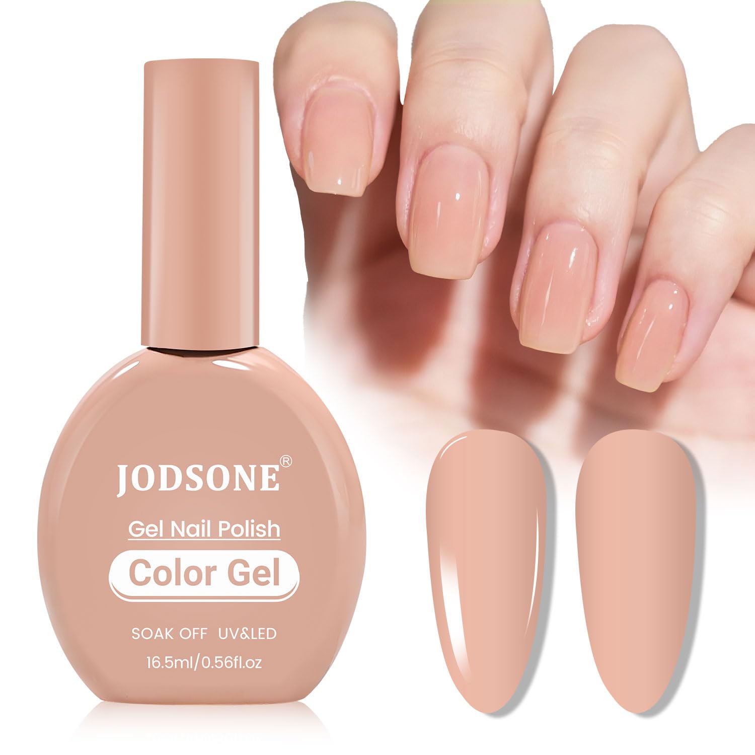 JODSONE 16 5ml Same Color Same Bottle Gel Nail Polish Apricot Colour Soft Warm Light for Women Girls