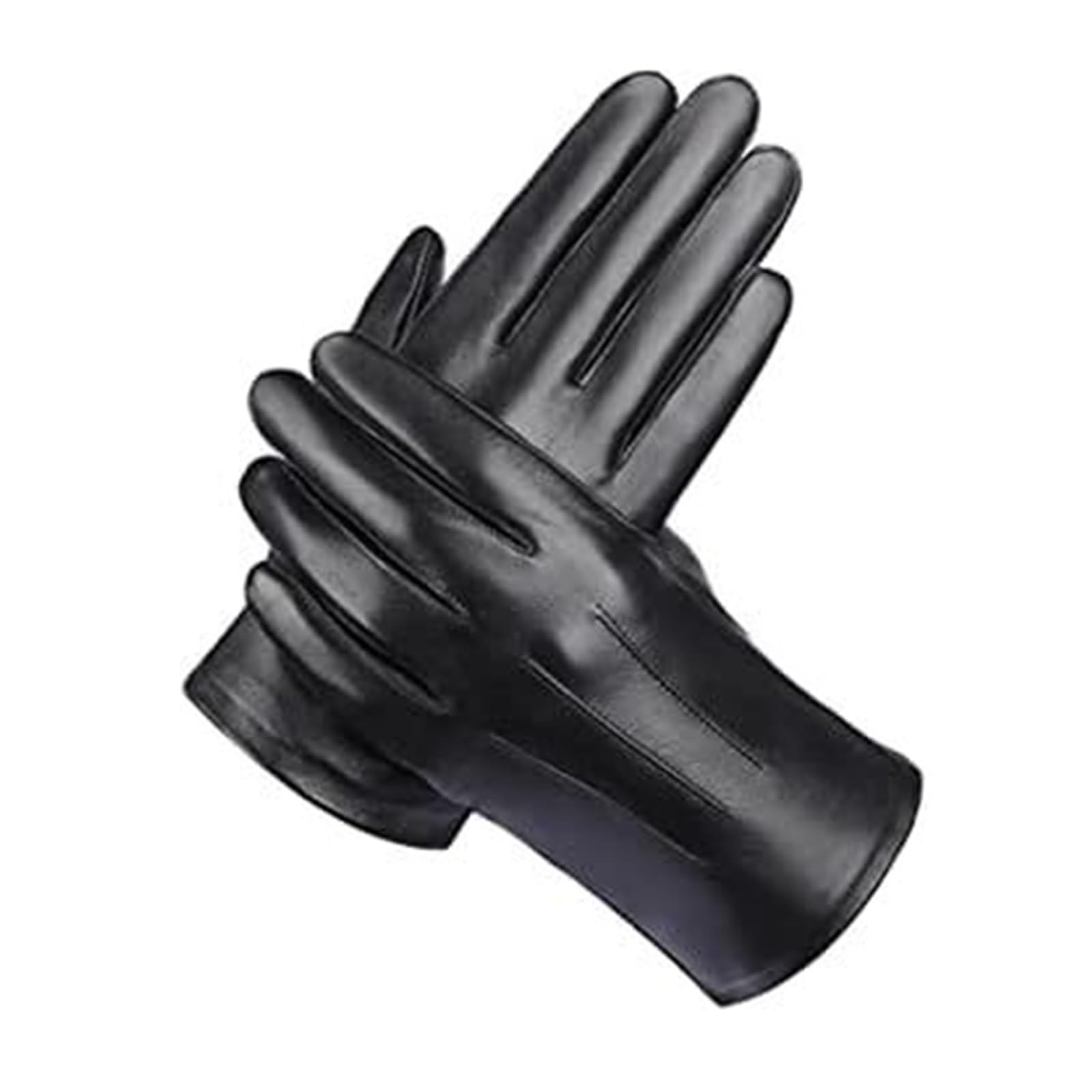 RUVOO Guanti Invernali Uomo Donna, Guanti In Pelle Da Guida E Da Ciclismo Da Uomo Guanti In Pelle Touch Screen Antivento E Caldi Guanti Invernali