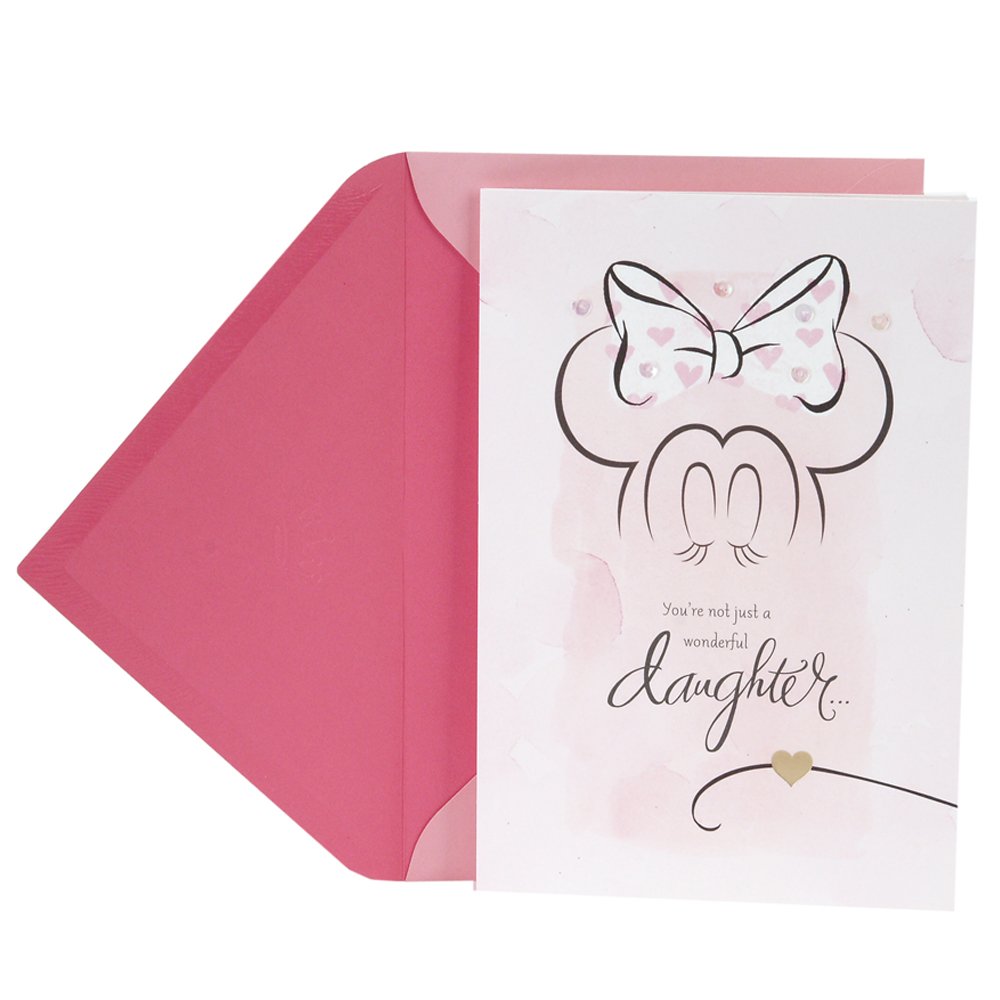 Hallmark Disney Valentine's Day Card for Daughter (Minnie Mouse Bow)