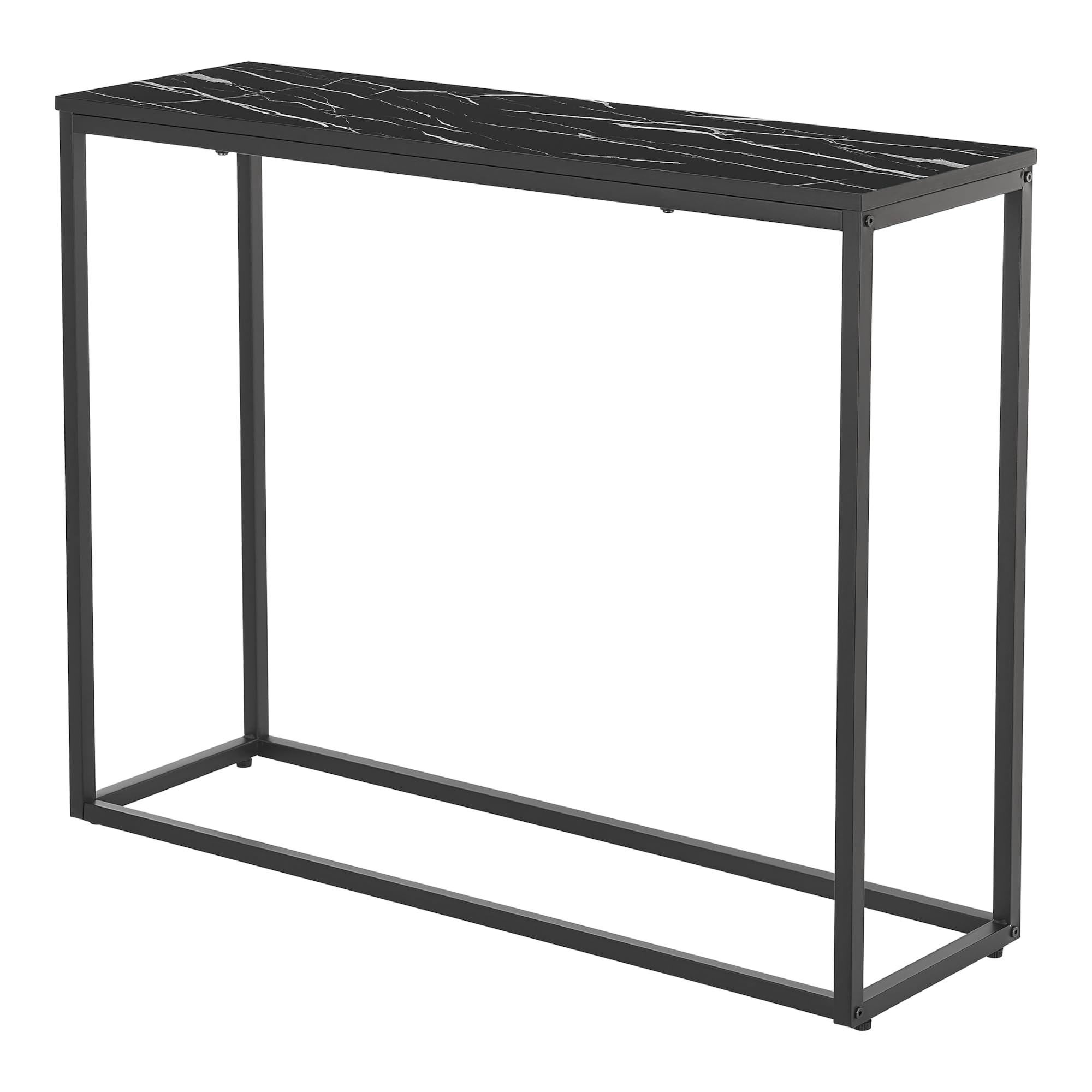[en.casa] Konsolentisch Kittilä Sideboard 80 x 100 x 30 cm Flurtisch Beistelltisch Büro Wohnzimmer Industrial Schwarz/Marmoroptik