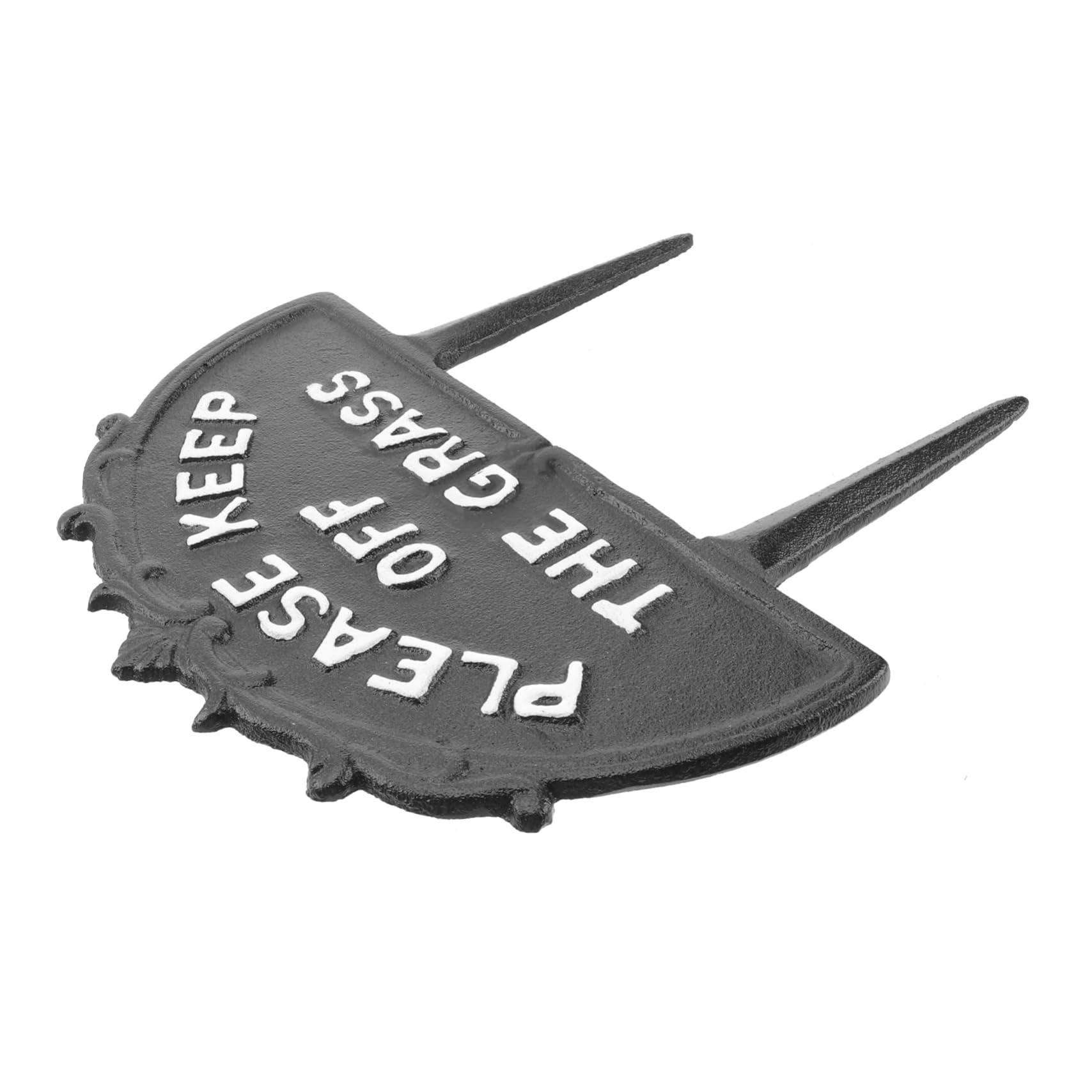 Rasenschutzschild mit Erdspieß aus Eisen, Schwarz, 1 Stück