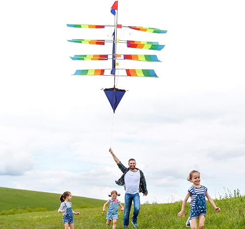Miniatura 4 de Juegos de playa, cometa estéreo de velero, cometas para niños de 4 a 8 años, fácil de volar, cosas de playa para niños, juego al aire libre,